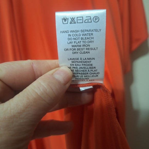 Papillon Bamboo Open Front Batwing Cardigan Orange Red Medium - Picture 6 of 8